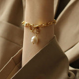 Wellness Accessories: Simple Chunky Chain Bracelet Elegant Trendy Fashion Jewelry for Women Gifts