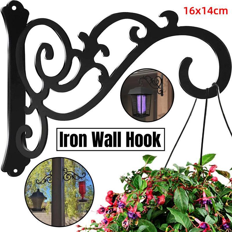 Pots, Planters & Accessories: Hanging Plant Holder Iron Hooks Outdoor Planter Hanger Garden Decoration Hooks