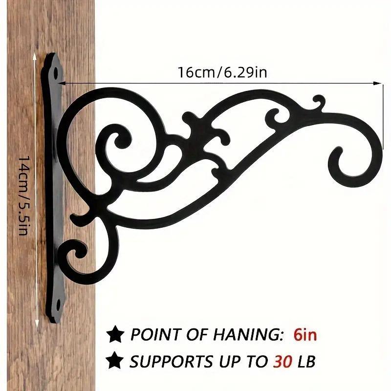 Pots, Planters & Accessories: Hanging Plant Holder Iron Hooks Outdoor Planter Hanger Garden Decoration Hooks