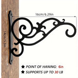 Pots, Planters & Accessories: Hanging Plant Holder Iron Hooks Outdoor Planter Hanger Garden Decoration Hooks