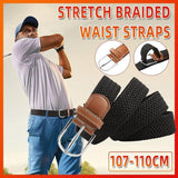 Men's Accessories: Belt For Men Elastic Waistband Canvas Buckle Braided Mens Woven Stretch Strar