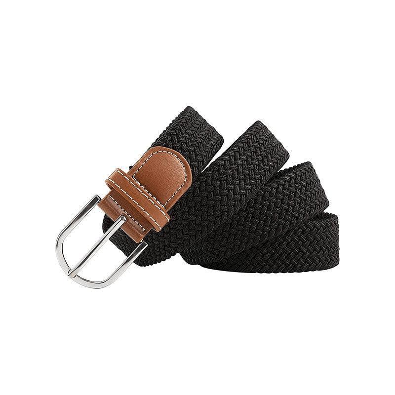 Men's Accessories: Belt For Men Elastic Waistband Canvas Buckle Braided Mens Woven Stretch Strar