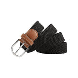 Men's Accessories: Belt For Men Elastic Waistband Canvas Buckle Braided Mens Woven Stretch Strar