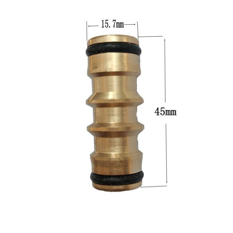 Garden Hoses: Brass Garden Hose Connector Fitting Double End Quick Joiner for 12mm Pipe Repair