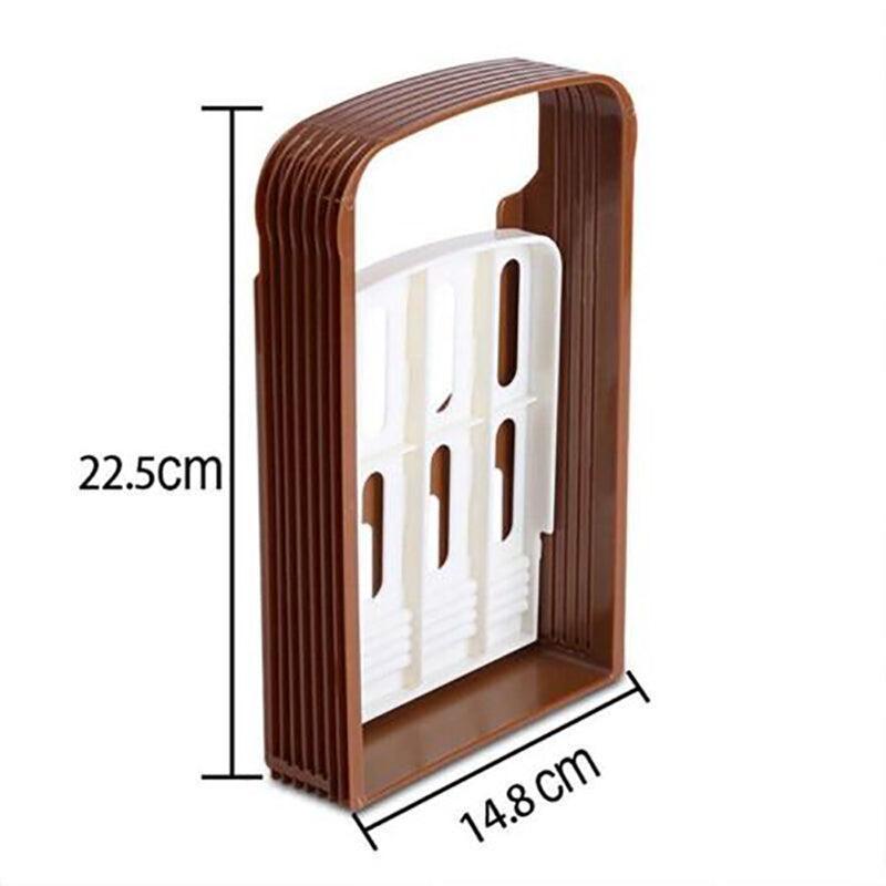 Kitchen Utensils: Foldable Bread Slicer Cutting Guide for Loaf Toast Adjustable Thickness