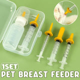 Cat Bowls, Feeders & Waterers: Kitten Feeding Bottle with Syringe Dispenser for Young Pets and Small Animals
