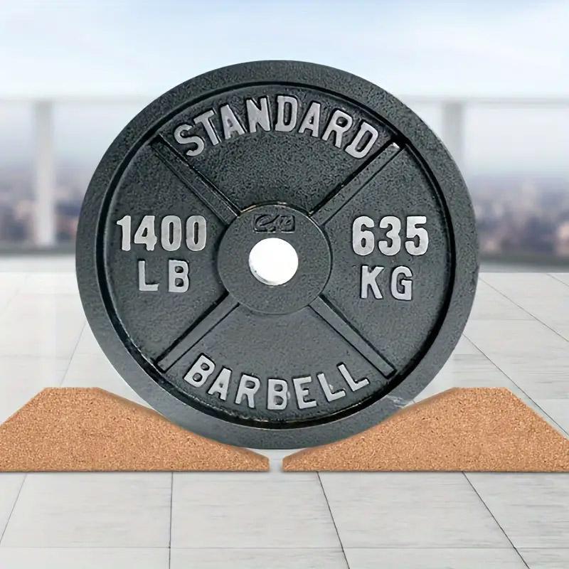 Gym Equipment & Accessories: 2pcs Cork Wedge Shaped Fitness Bricks Deep Squat Special Exercise Blocks Yoga