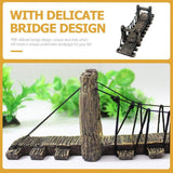 Aquarium Decor: Resin Bridge Aquarium Decoration Fish Tank Accessories Shrimp Tortoise Climbing - Suspension Bridge-L