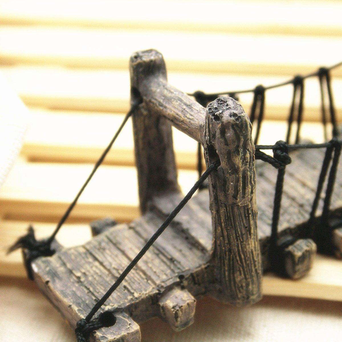 Resin Bridge Aquarium Decoration Fish Tank Accessories Shrimp Tortoise Climbing - Suspension Bridge-L