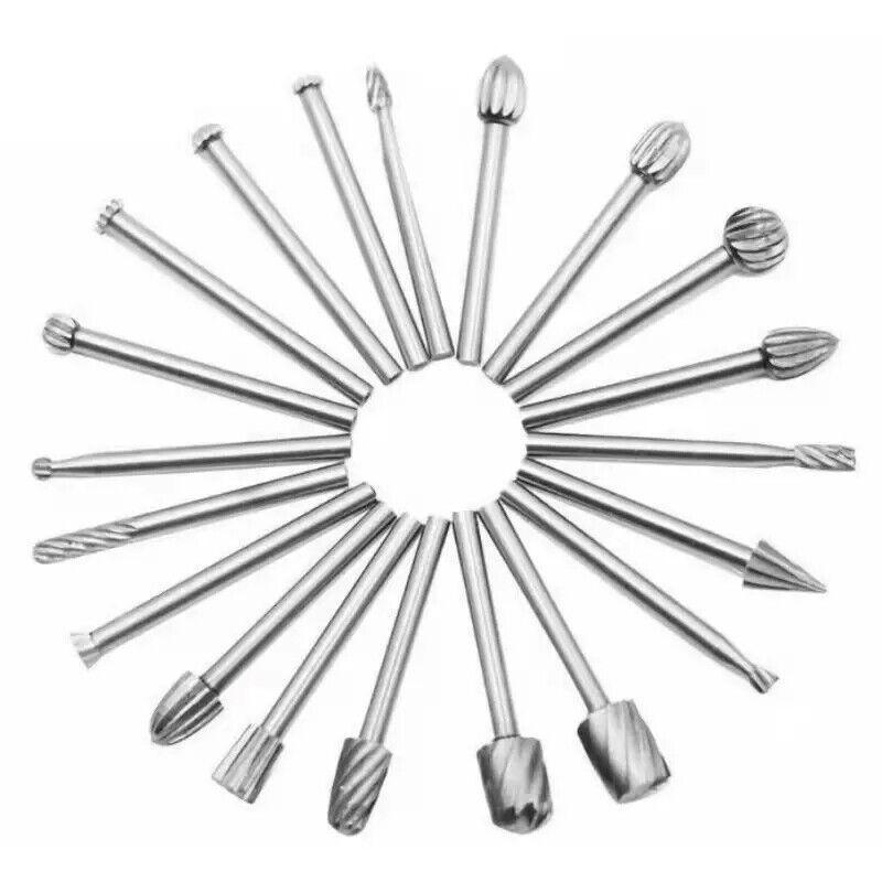 Screwdrivers: 20Pcs Tungsten Steel Solid Carbide Burrs For Dremel Rotary Tool Bit Accessories