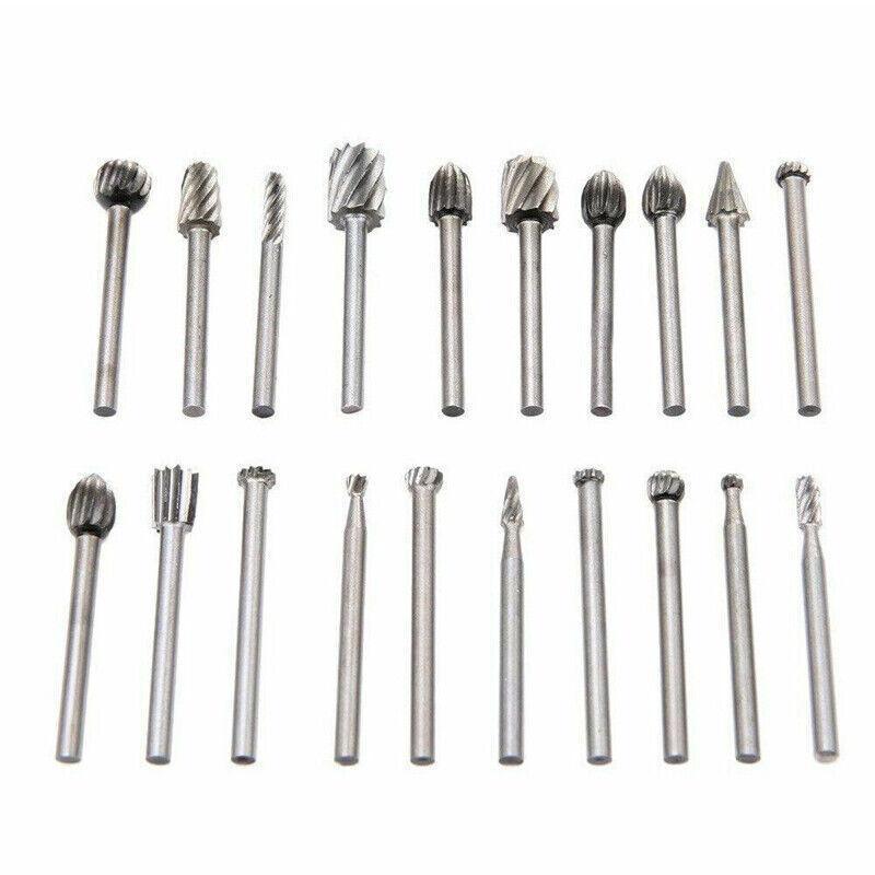 Screwdrivers: 20Pcs Tungsten Steel Solid Carbide Burrs For Dremel Rotary Tool Bit Accessories