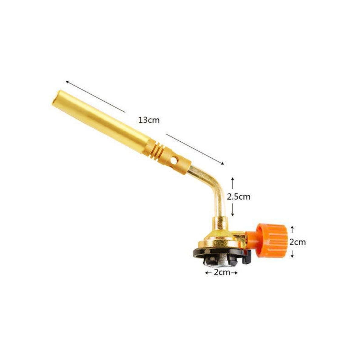 Butane Gas Torch Head with Adjustable Flame for Kitchen, BBQ and Camping - 1 Pc