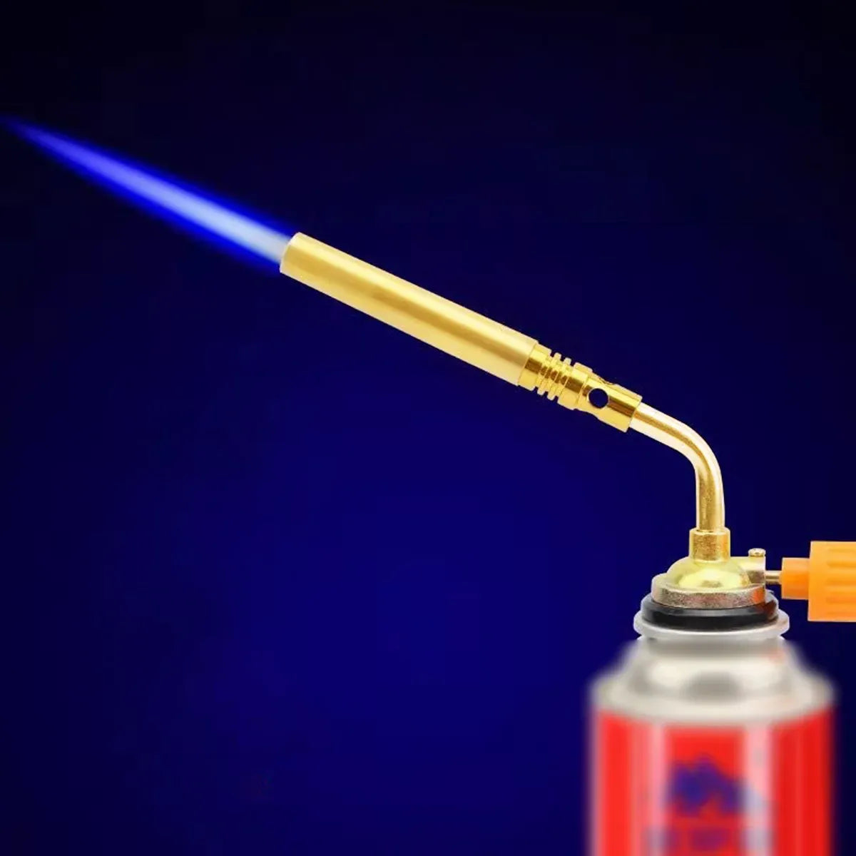 Butane Gas Torch Head with Adjustable Flame for Kitchen, BBQ and Camping - 1 Pc