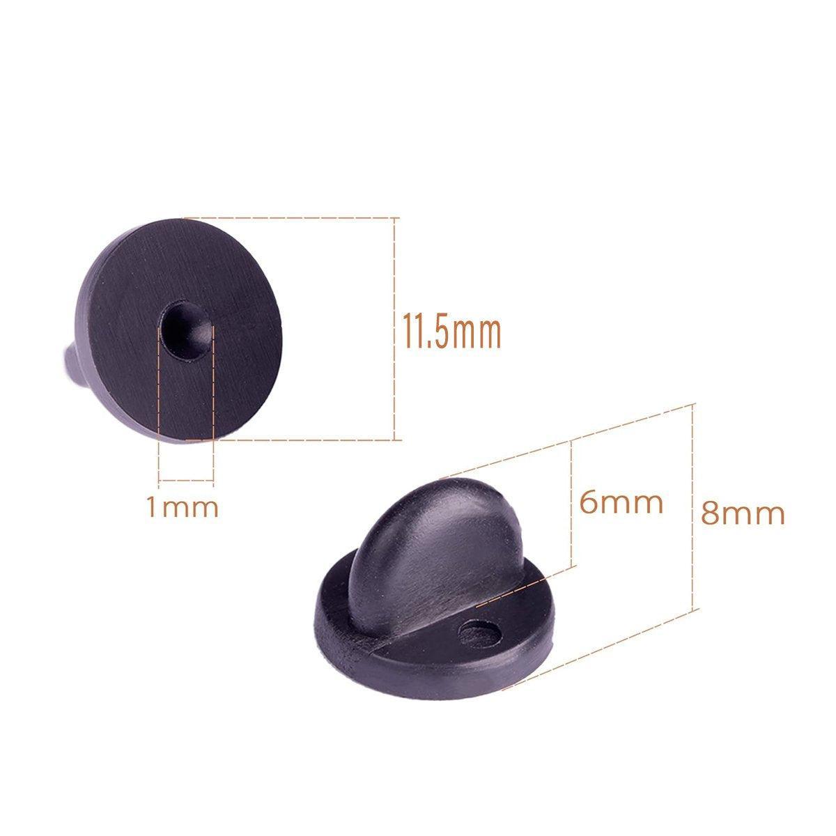 Men's Accessories: 50PCS Black Butterfly Pin Backs Plastic Locking Caps for Badges Lapel Pins Brooches