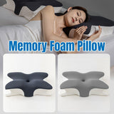 Cushions & Throws: Memory Foam Butterfly Pillow Neck Support Slow Rebound Cervical Pillow - Dark Grey