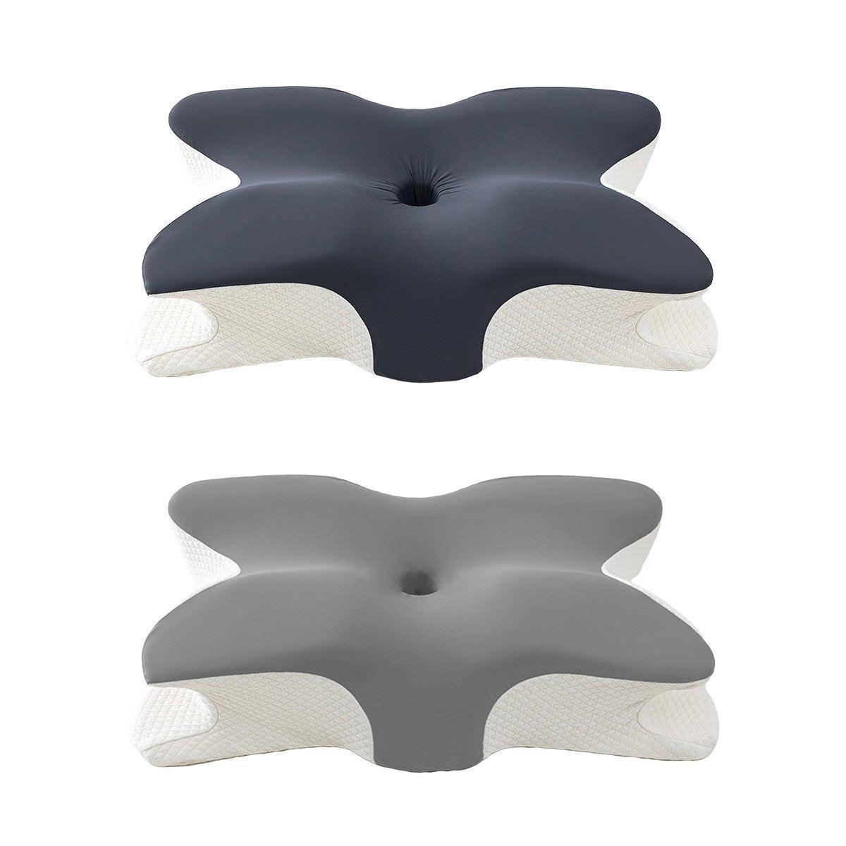 Cushions & Throws: Memory Foam Butterfly Pillow Neck Support Slow Rebound Cervical Pillow - Dark Grey