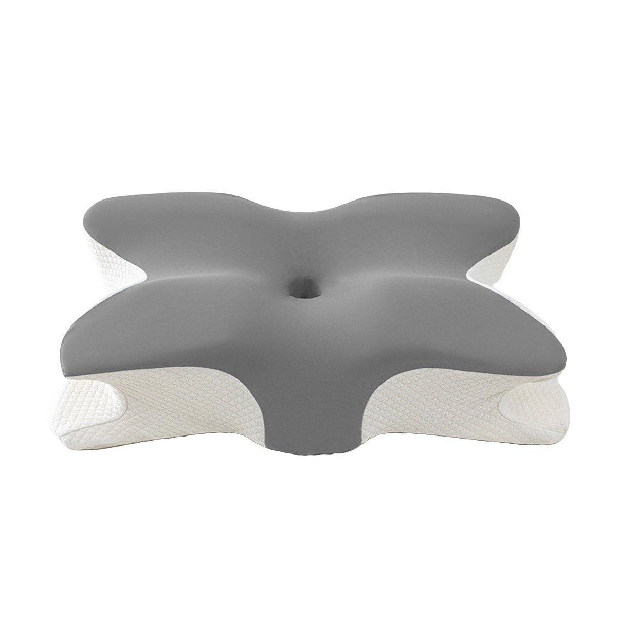 Cushions & Throws: Memory Foam Butterfly Pillow Neck Support Slow Rebound Cervical Pillow - Dark Grey