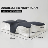 Cushions & Throws: Memory Foam Butterfly Pillow Neck Support Slow Rebound Cervical Pillow - Light Grey