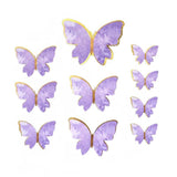10Pcs Butterfly Paper Toppers Happy Birthday Cake & Festival Theme Decor - Pink Phnom Penh