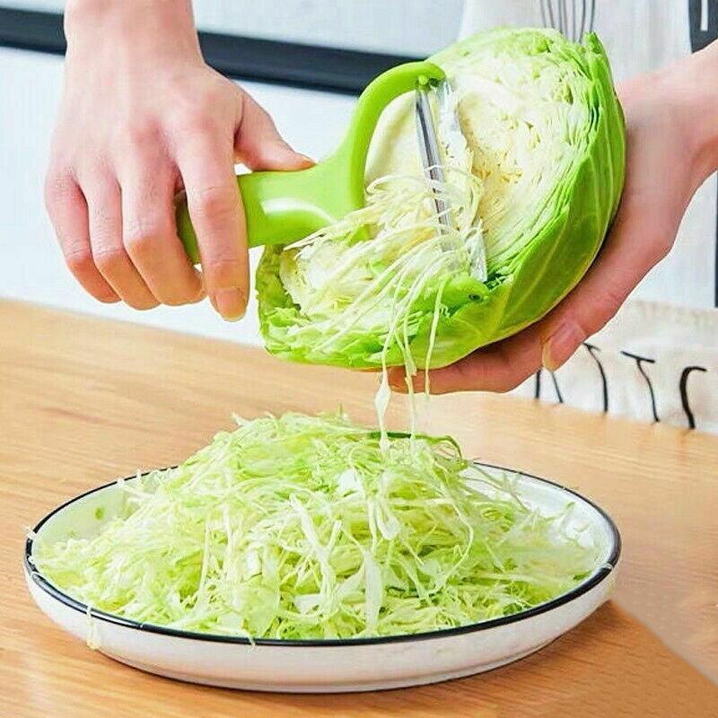 Cutters: Stainless Steel Cabbage Peeler Wide Blade Vegetable Shredder with Ergonomic Handle