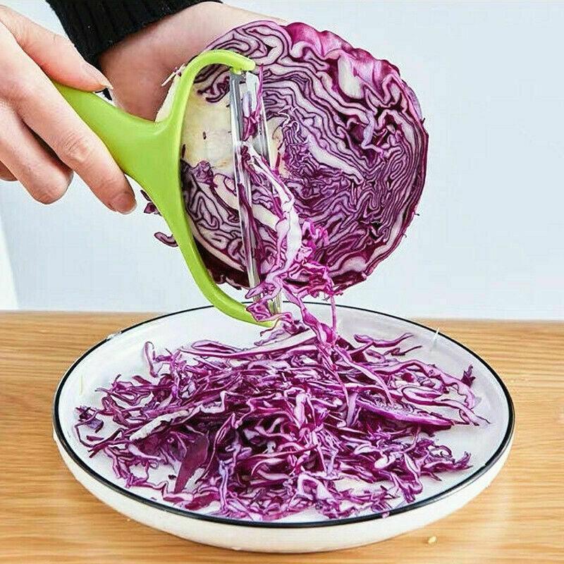 Cutters: Stainless Steel Cabbage Peeler Wide Blade Vegetable Shredder with Ergonomic Handle