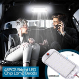 2Pcs 12V 48Led Truck Car Ute Caravan Interior Roof Ceiling Dome Light Cabin Lamp
