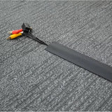 Cable Management: Cable Cover Nylon Sticky Wire Protector Floor Blanket Reusable Cord Tube Cover - Black-3Meter(with adhesive)-Floor