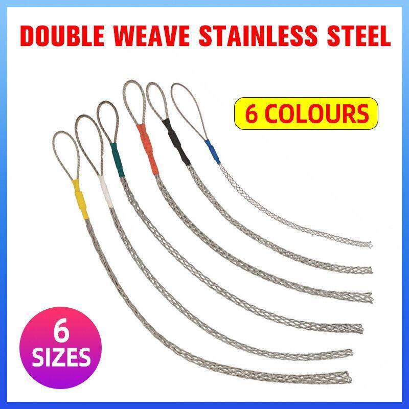 Hand Tools: Stainless Steel Cable Pulling Sock Wire Grip Tool for NBN Telstra Ducting 6 Sizes - Red(10-12MM)