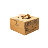10pcs Elegant European Style Kraft Paper Cake Boxes Dessert Packaging Containers - Double Height - 6inch