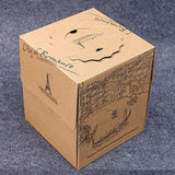 10pcs Elegant European Style Kraft Paper Cake Boxes Dessert Packaging Containers - Double Height - 8inch