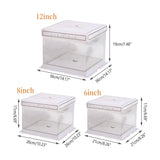 10PCS Clear Cake Box Treat Display Portable Packaging Food Safe PET Birthday - 6inch