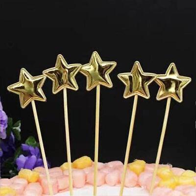 Party Supplies: Happy Birthday Acrylic Cake Topper Cake Decoration Golden Silver Party - Blue- Heart