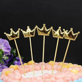 Party Supplies: Happy Birthday Acrylic Cake Topper Cake Decoration Golden Silver Party - Blue- Heart