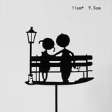 Party Supplies: Happy Birthday Acrylic Cake Topper Cake Decoration Golden Silver Party - Colourful-Heart