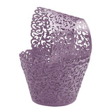 Bakeware & Accessories: 25pcs Laser Cut Cupcake Wrappers Wedding Party Baking Decorations in 8 Colours - Black