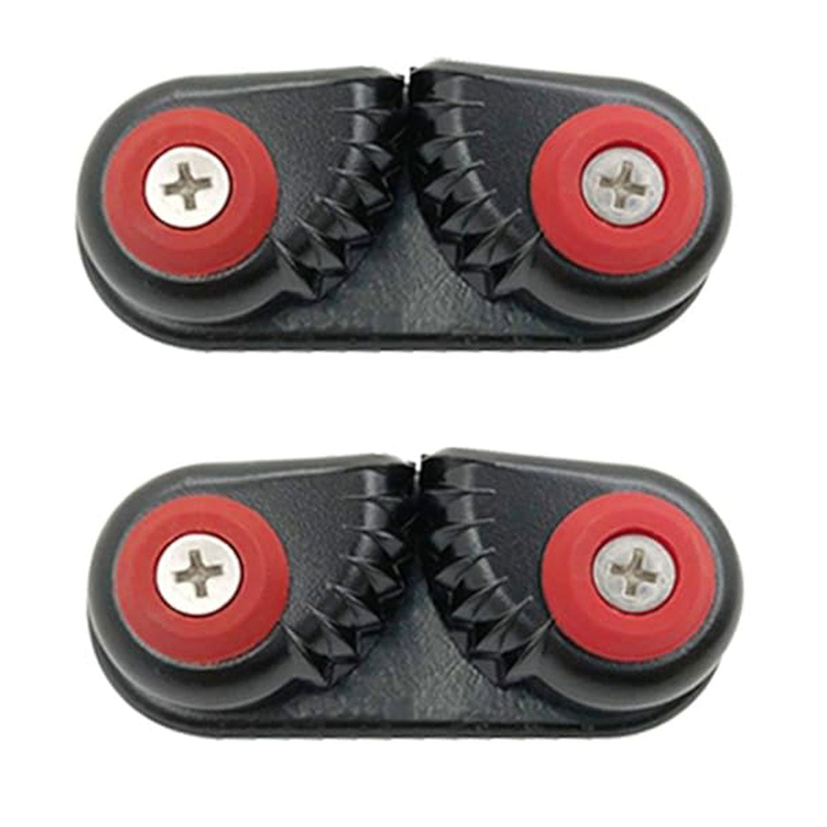 Boating Accessories: Rope Clamp Set 2PCS Aluminum Alloy Black Clip Plate Sailboat Kayak Canoe Outdoor