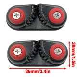 Boating Accessories: Rope Clamp Set 2PCS Aluminum Alloy Black Clip Plate Sailboat Kayak Canoe Outdoor