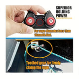 Boating Accessories: Rope Clamp Set 2PCS Aluminum Alloy Black Clip Plate Sailboat Kayak Canoe Outdoor