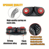 Boating Accessories: Rope Clamp Set 2PCS Aluminum Alloy Black Clip Plate Sailboat Kayak Canoe Outdoor