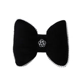 Automotive Parts: Black Bowknot Neck Pillow Plush Bow Tie Soft Plush Car Headrest Waist Support - Headrest