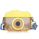 Novelty Gifts: Plastic Camera Straw Mug Backpack Leak Proof Outdoor Travel Mug Hiking Camping