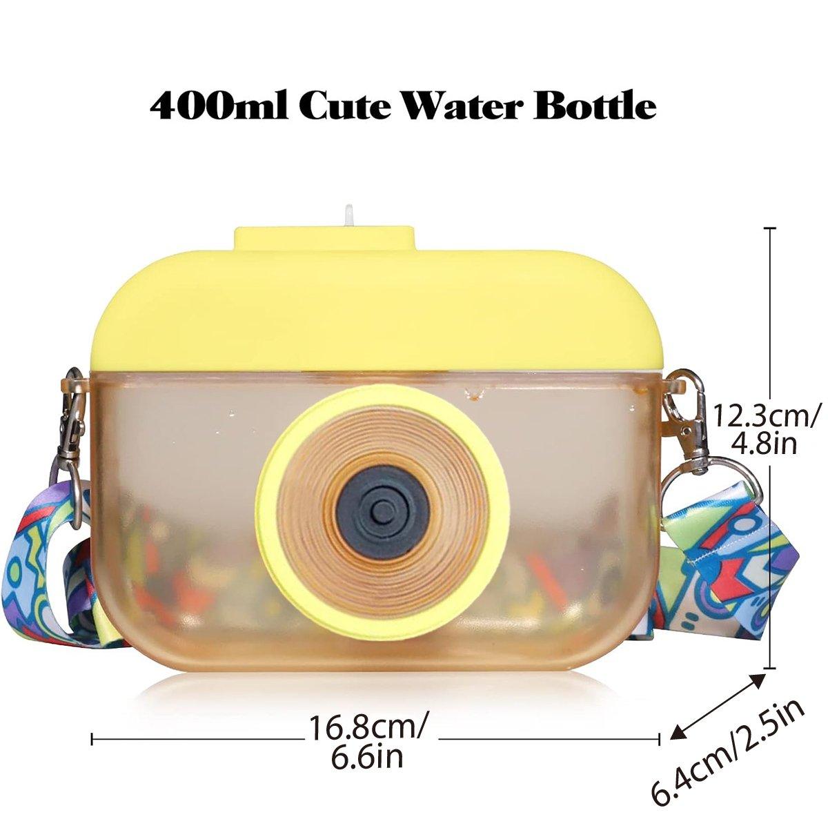 Novelty Gifts: Plastic Camera Straw Mug Backpack Leak Proof Outdoor Travel Mug Hiking Camping
