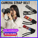 Camera Accessories: Camera Strap Compatible With Sony Nikon Olympus Dslr Canon Vintage Shoulder Neck - Black