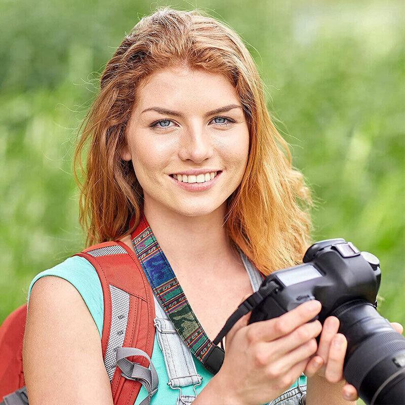 Camera Accessories: Camera Strap Compatible With Sony Nikon Olympus Dslr Canon Vintage Shoulder Neck - Black