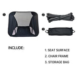 Outdoor Chairs: Outdoor Portable Lightweight Folding Camping Chair High Back Fishing Chair - Dark Blue