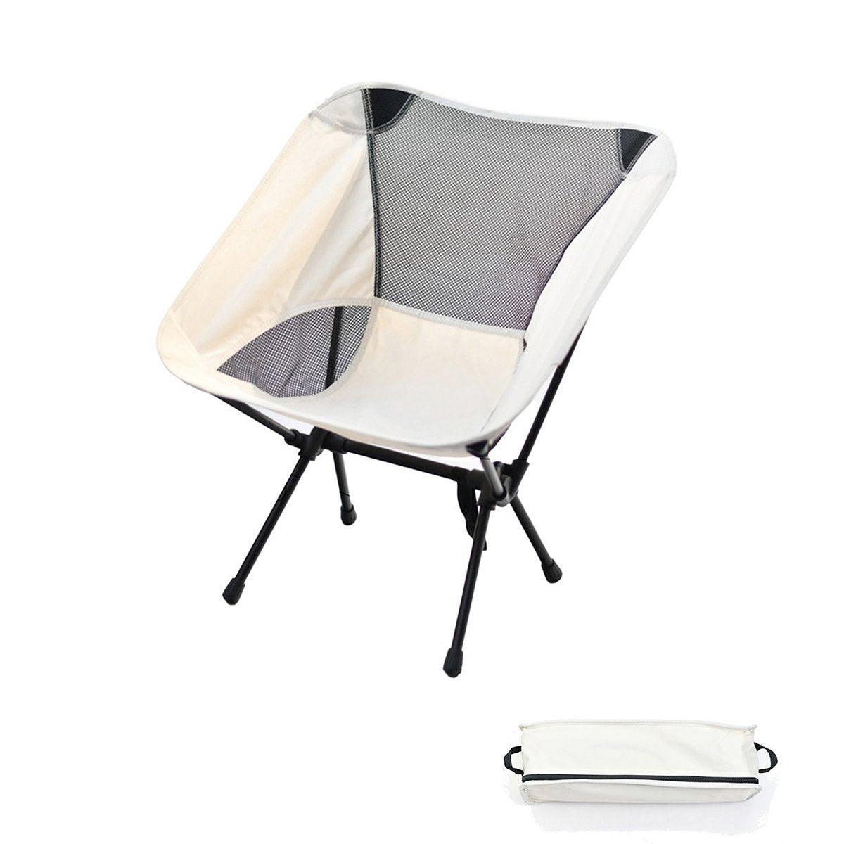 Outdoor Chairs: Outdoor Portable Lightweight Folding Camping Chair High Back Fishing Chair - Dark Blue