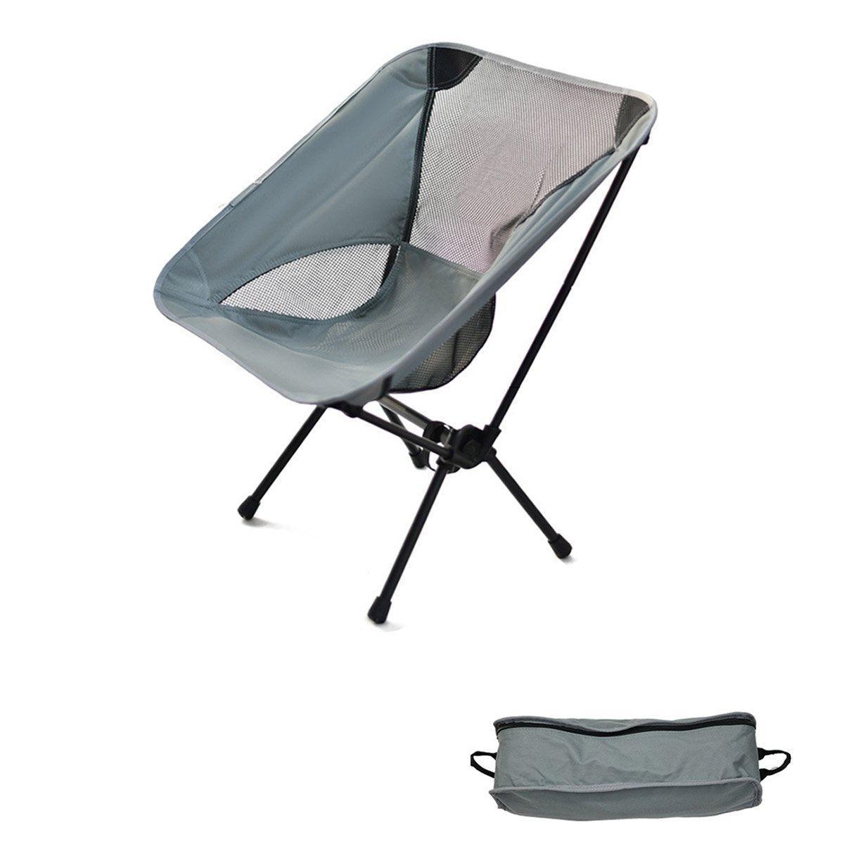 Outdoor Chairs: Outdoor Portable Lightweight Folding Camping Chair High Back Fishing Chair - Dark Blue