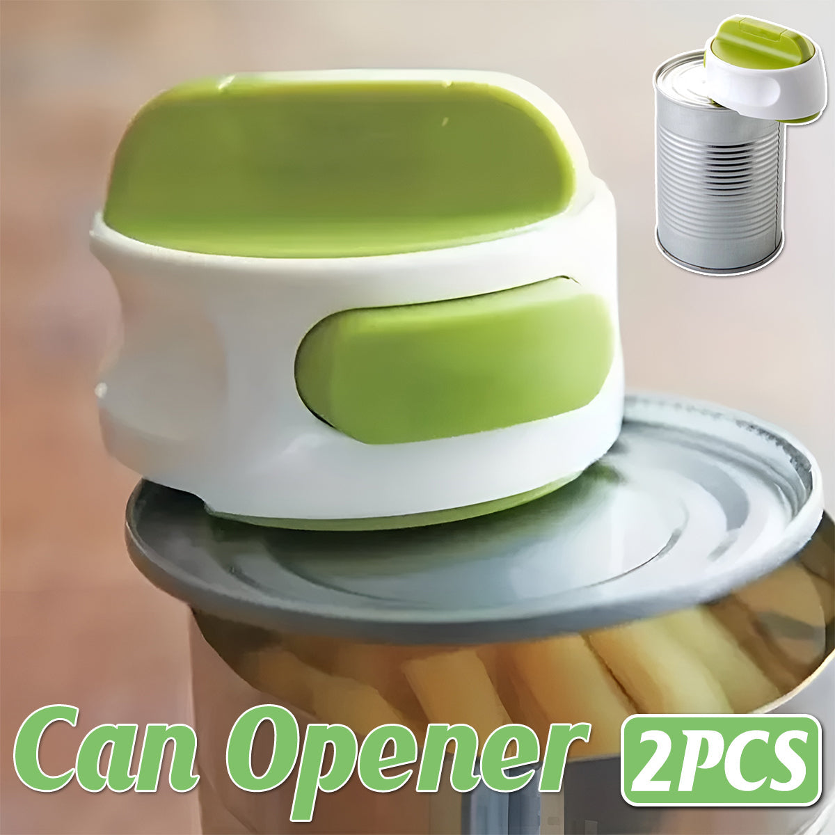 Kitchen Utensils: Can Opener Set 2pcs Manual Bottle Opener Stainless Steel Kitchen Tool for Home