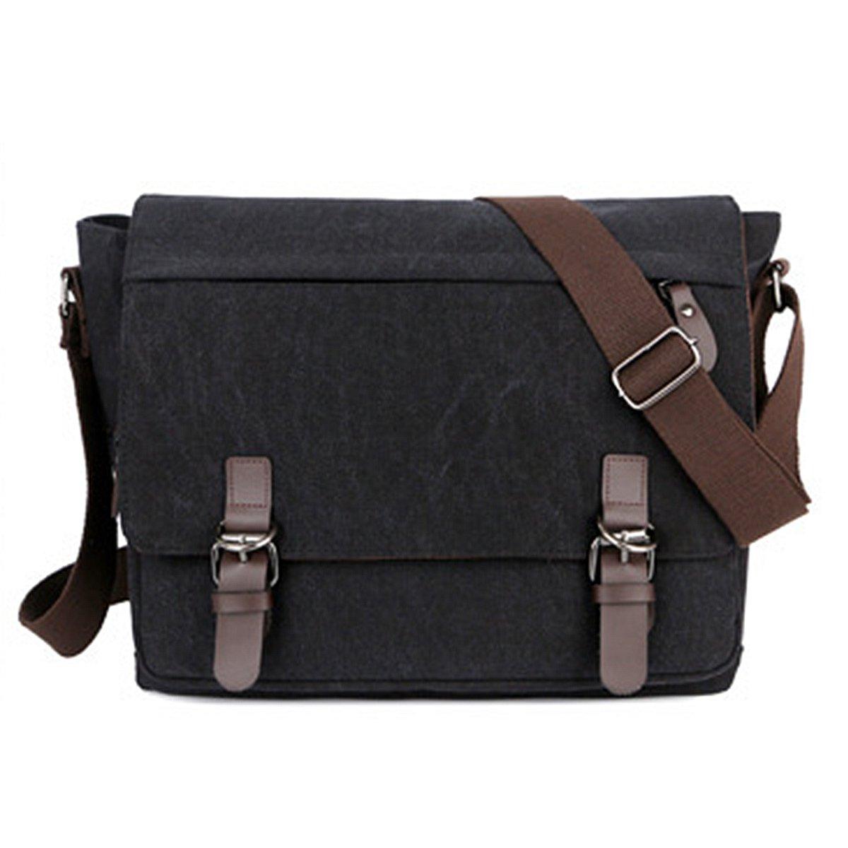 Men's Accessories: Canvas Messenger Shoulder Bag Large Capacity Crossbody Travel Work Handbag