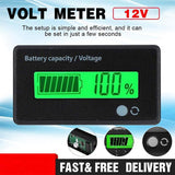 Automotive Gauges: Lcd 12V-48V Battery Capacity Indicator Voltage Voltmeter Monitor Meter Caravan